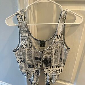 Newspaper styled corset